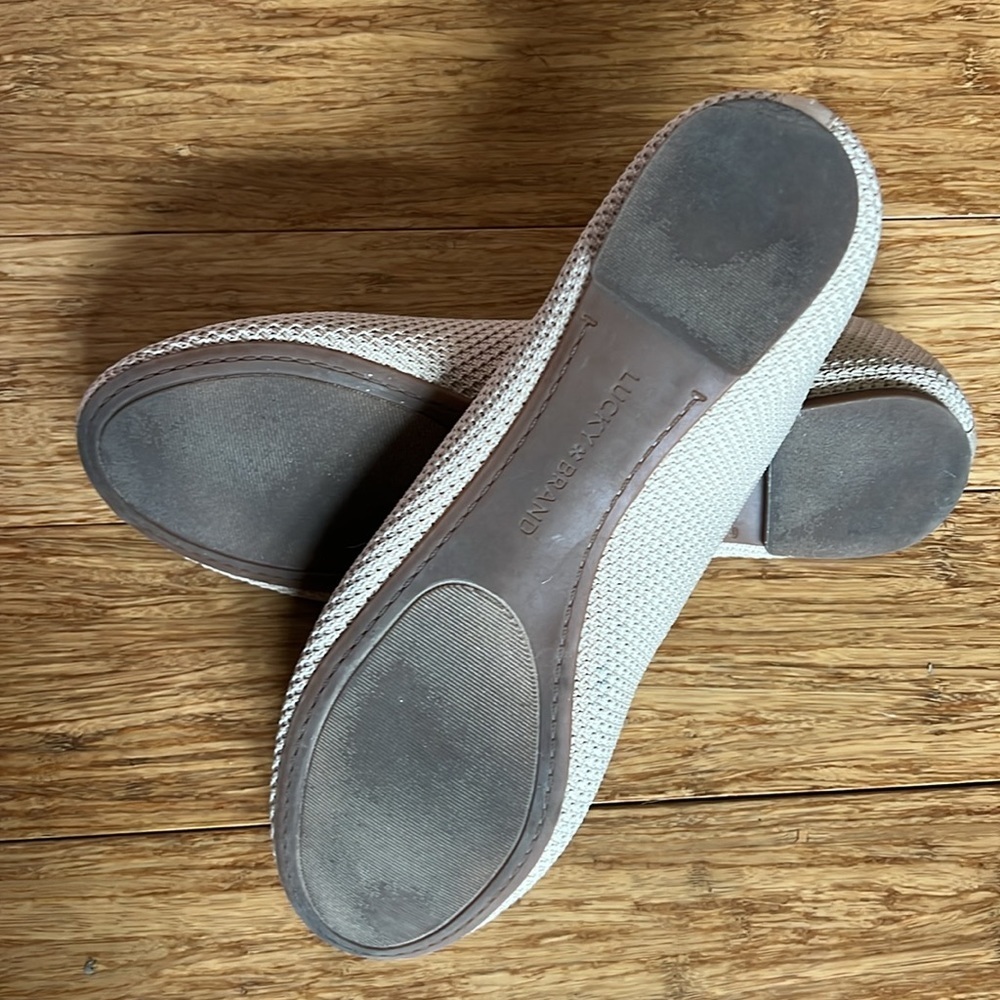LUCKY BRAND Stretch Knit Nude Ballet Flat Sz 9M/40 - Picture 4 of 9
